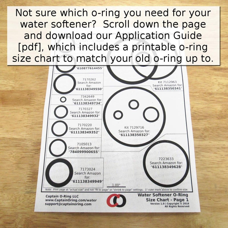 Captain O-Ring Water Softener O-Ring Seal Kit 7112963 / WS35X10001 for Kenmore, GE, and More Water Systems (Includes P/N: 7170296, 7170254, 7170270) - Image 4
